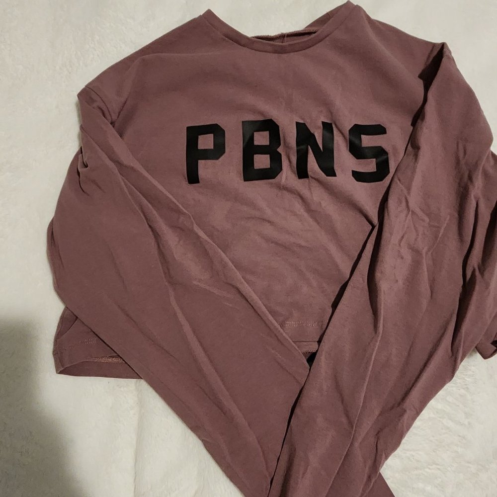 PBNS Oversized Long Sleeve Crop - Echo